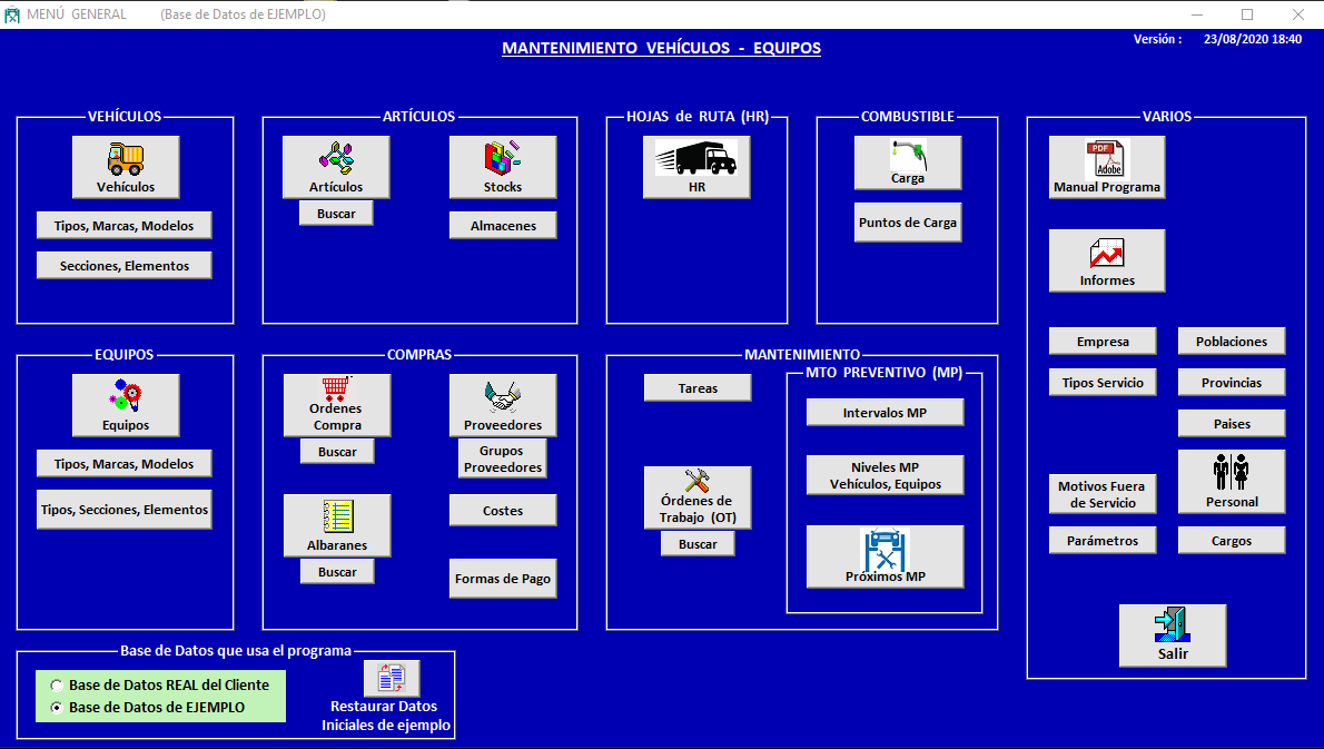 Programa-Mantenimiento-Vehiculos-Menu-General